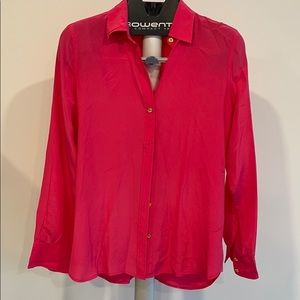 Pink 100% silk blouse